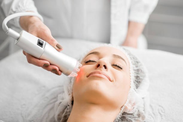 Professional laser facial treatment